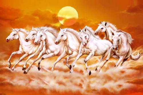 7-Running horses painting