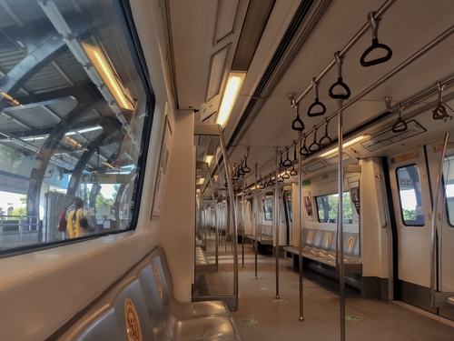 Inside view of metro