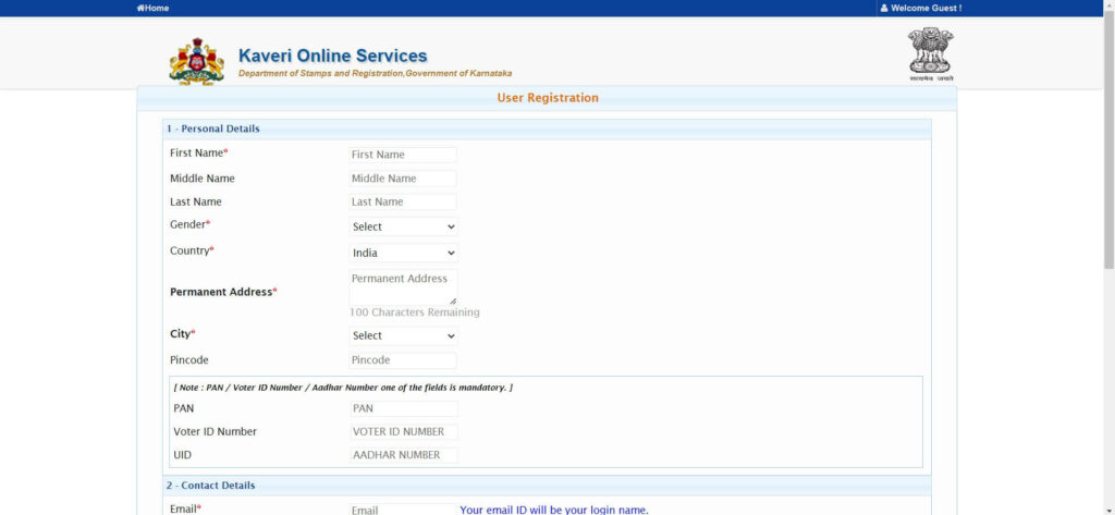 user registration