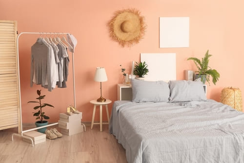  Peach Colour Bedroom Theme
