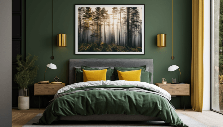 Add A Dash of Mustard Yellow to Mossy Forest Green