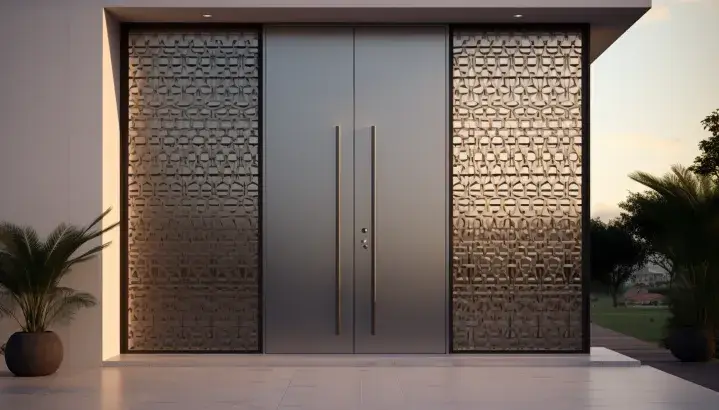 Aluminium perforated sheet double-door designs