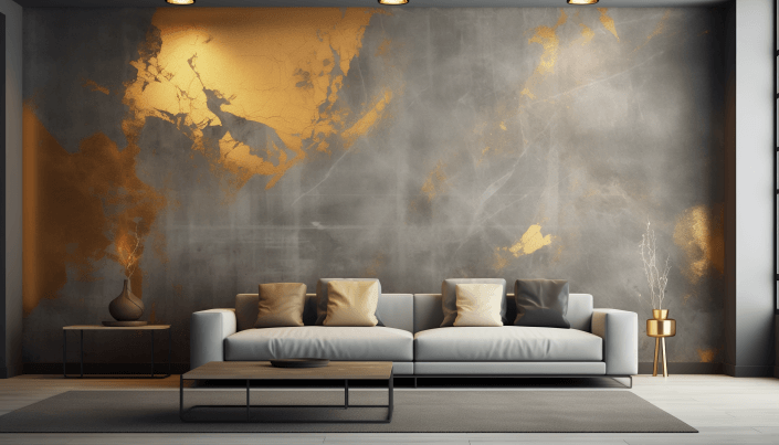 Elegant gold and grey texture design for walls
