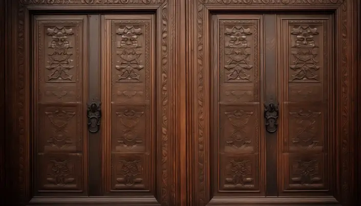 Indian Traditionally Designed Teak Wood Door