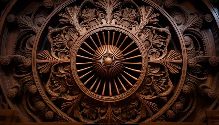 Intricately Carved Fan Box