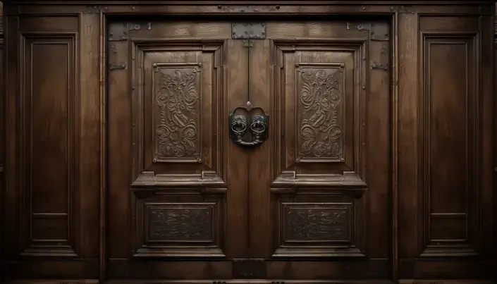Multi-Panel Wooden Door Design
