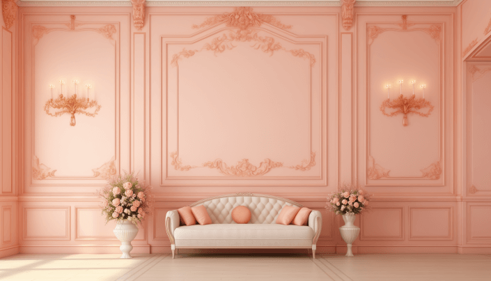Pastel shaded royal texture design for hall