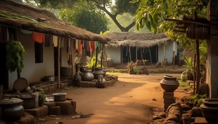 Traditional Indian village home