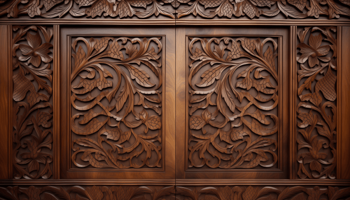 Wood door carvings