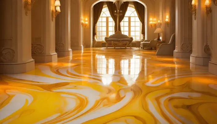 Yellow Marble Floor Design