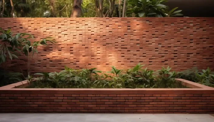 boundary wall, brick design