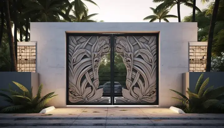 Front Gate Cement Design 