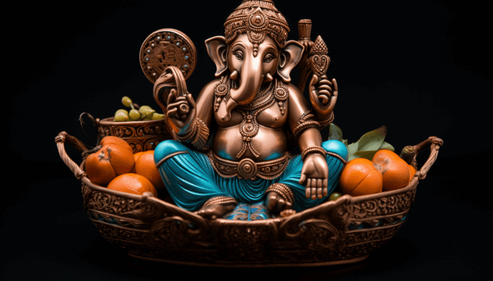 The Rosy Bronze Basket for Ideas on Decorating with Ganesha