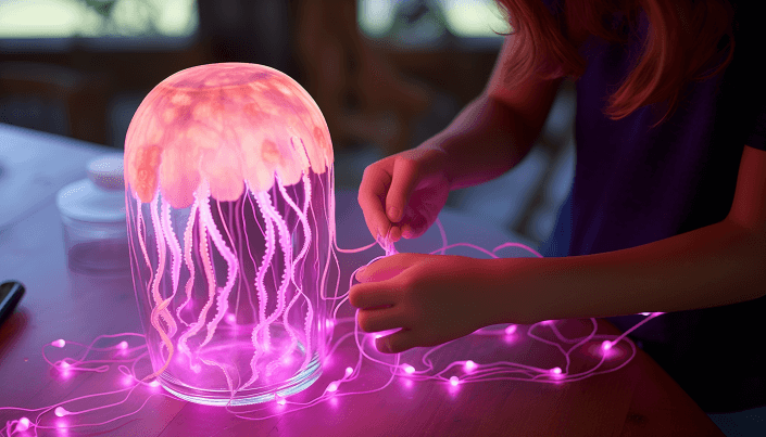 floating jellyfish birthday decoration DIY