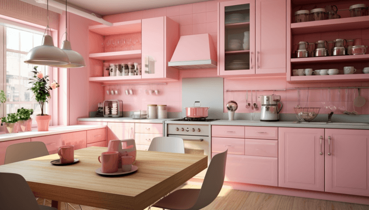 Pink and soft pastel colors for walls