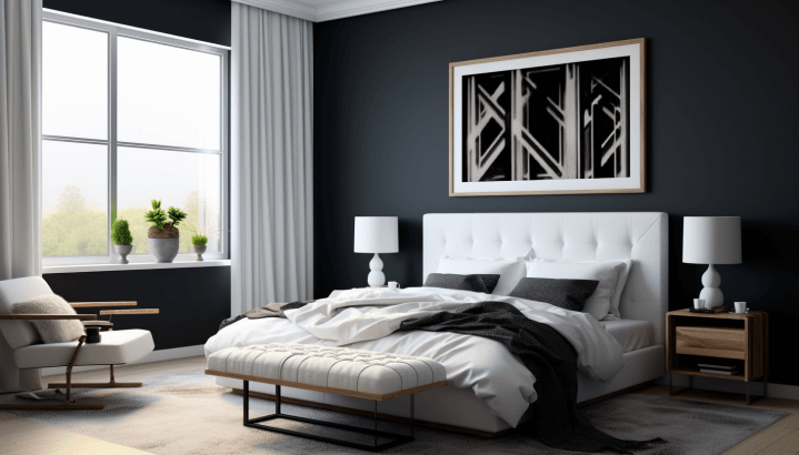 Soft Black Is A Good Bedroom Paint Color.