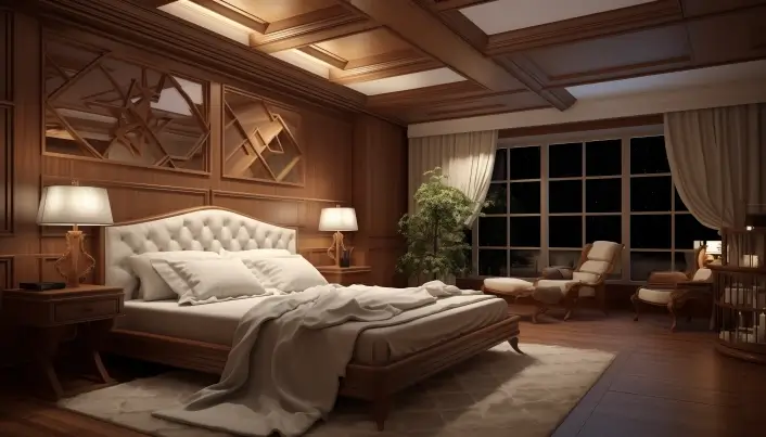 wood bedroom ceiling design