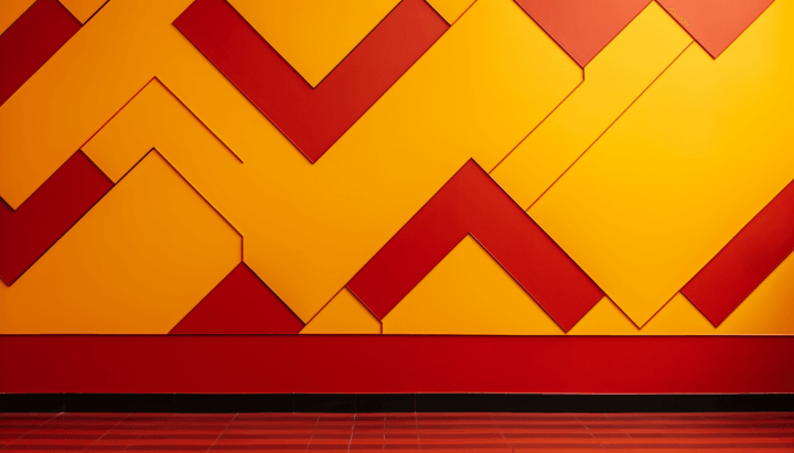 Yellow wall combination with Red 