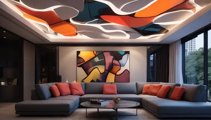 Abstract pop Lighting, pop ceiling design