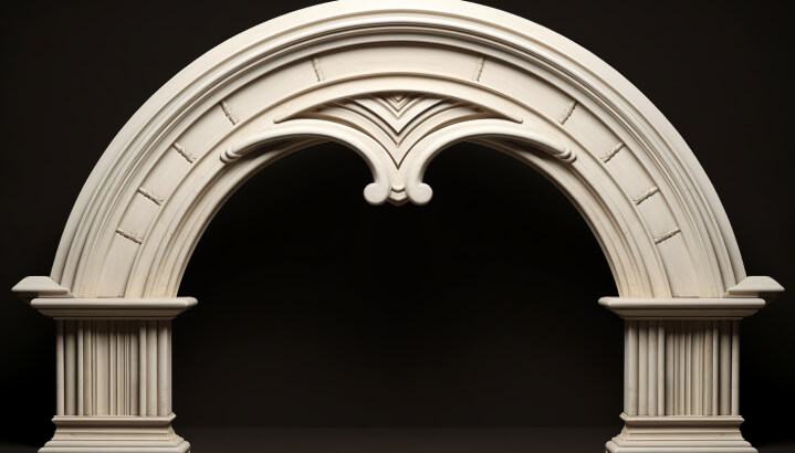 Arches In The Shape Of A Cartouche