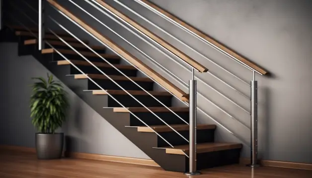 Bestowing a Sleek Steel Railing Design for Stairs