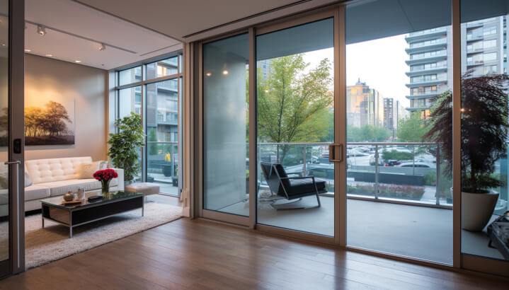 Contemporary Glass Double Doors That Are Simple And Appealing In Appearance