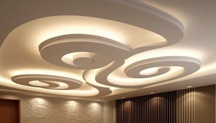 Gypsum False Ceiling Design For Hall