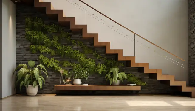 Hedge Wall Support Staircase