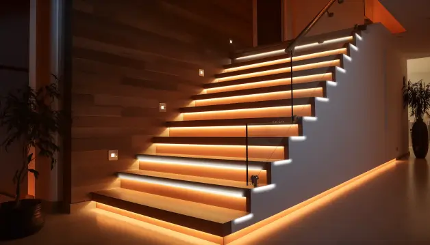 Illuminated staircase