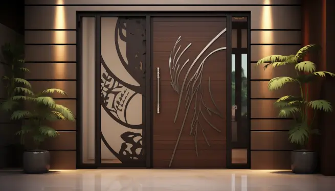 Iron modern main entrance door design