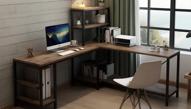 L-shaped study table