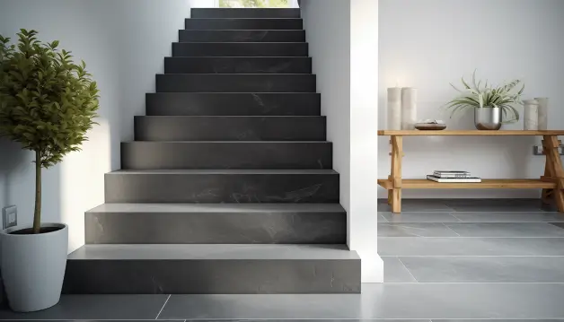 Matt Grey Granite Stairs