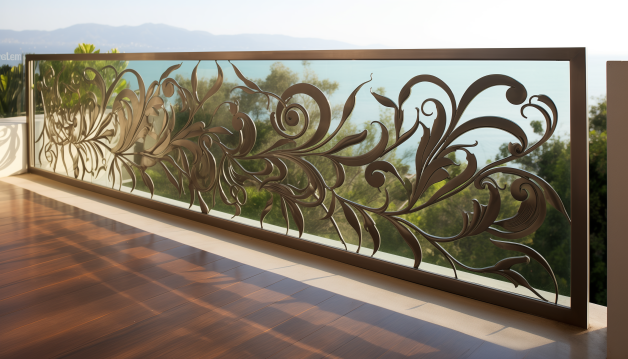 Ornamented Glass Railing Designs