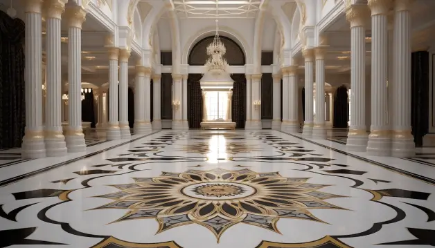Patterned Marble Floor Design