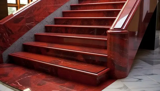 Red Granite Stairs