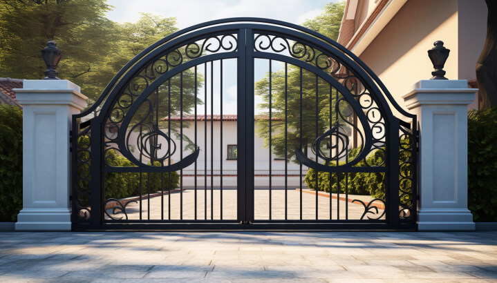 Round-Top Safety Grill Gate