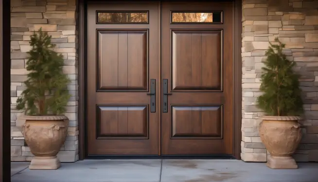 Simplistic Double Door Designs for Main Entrance
