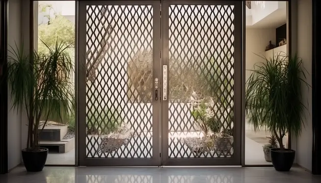 Stainless steel mesh door
