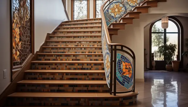Staircase with Middle eastern mosaics