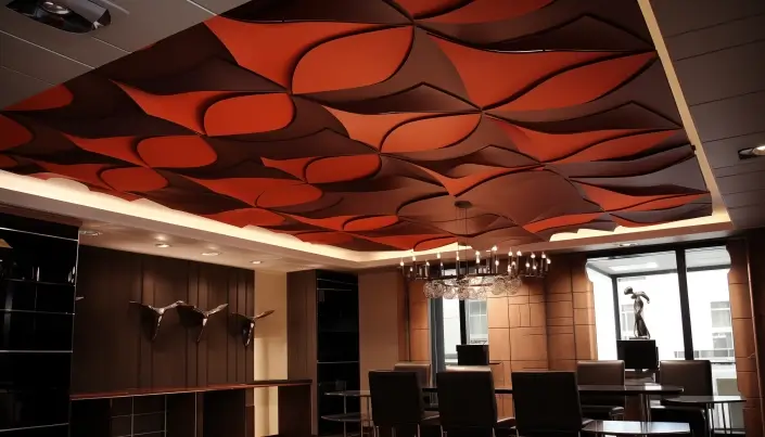 Synthetic leather ceiling