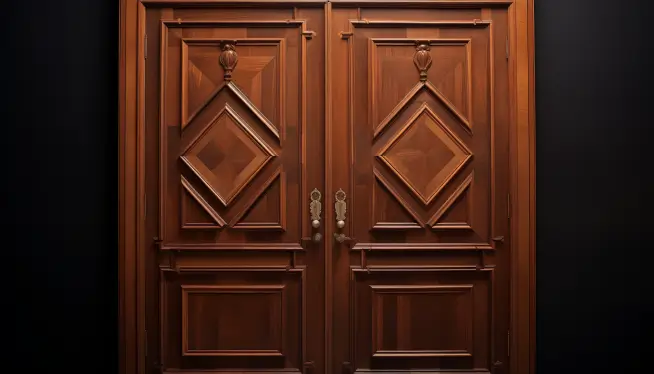 Teak-wood Double Door for Main Entrance
