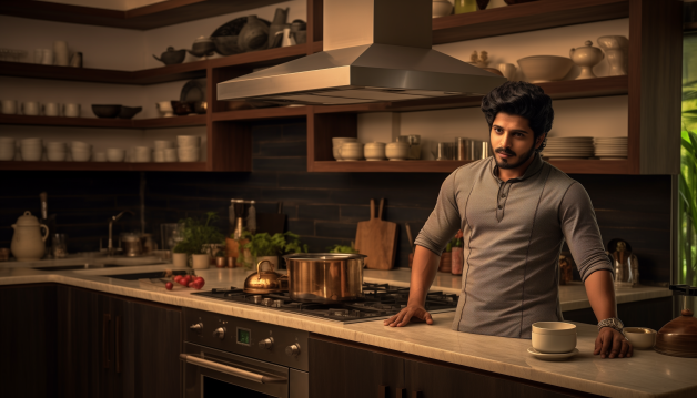 The Kitchen at Mammootty Dulquer Salmaan Home