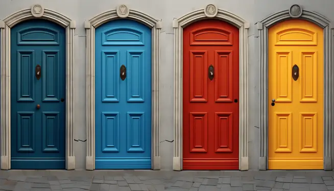 The contrast door paint design