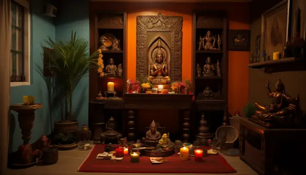 Traditional Indian Pooja Room
