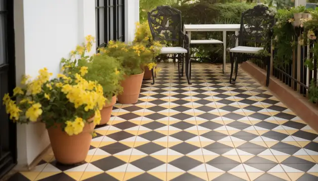 Utilise Tiles for the Patio