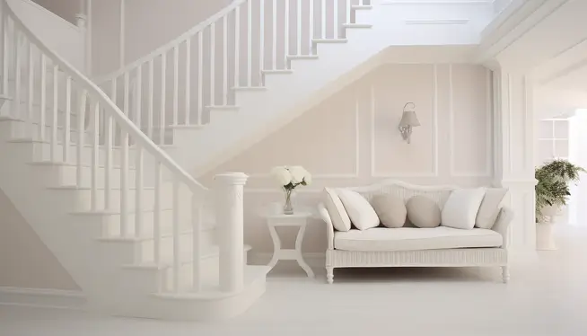 White staircase design