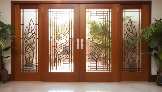 Wood and glass door designs