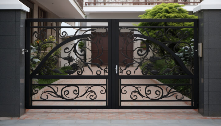 Wrought Iron Safety Grill Gate Design