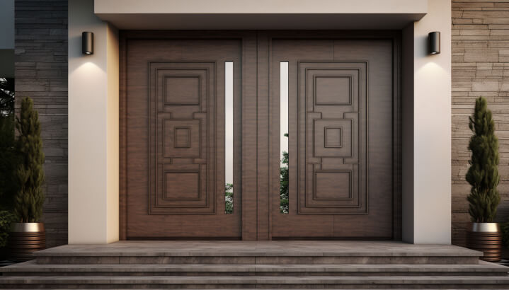 Wide-Open Panel Main Door Design