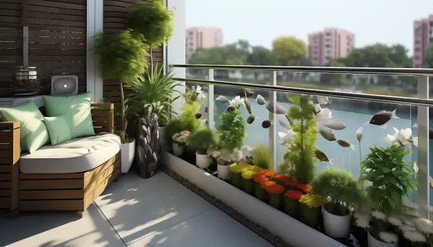 A Mixed Charming Balcony Garden